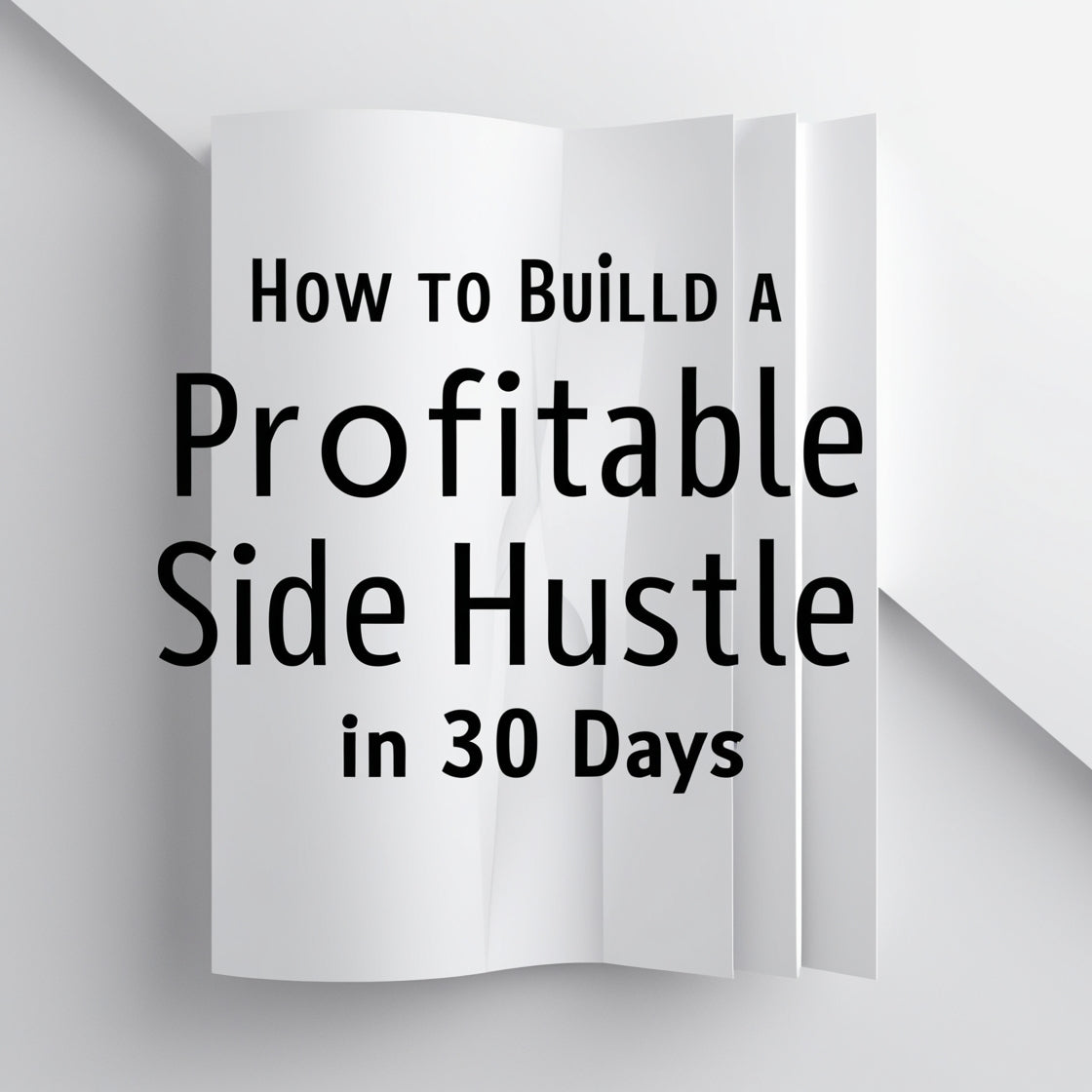 How to Build a Profitable Side Hustle in 30 Days